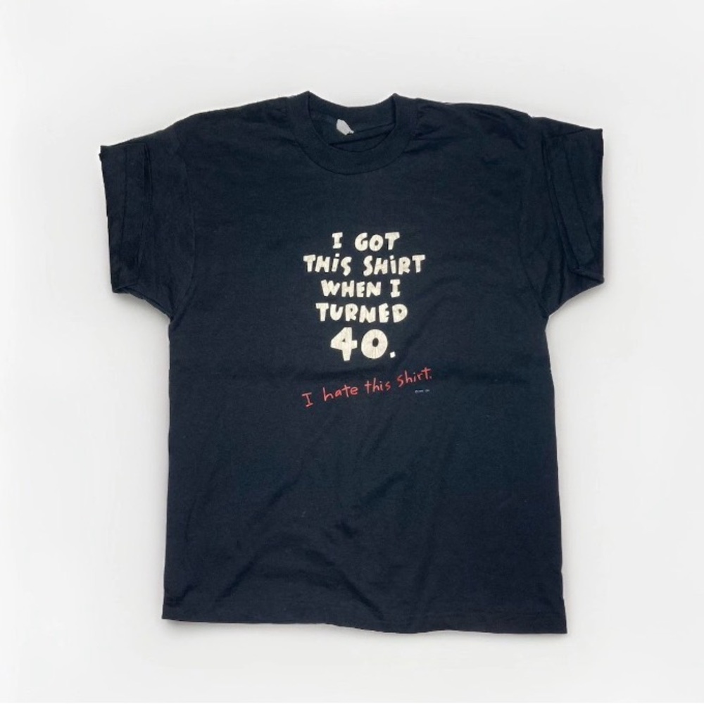 Vintage Birthday T Shirt 40 Novelty Humor Screen Stars Single Stitch Made In USA
